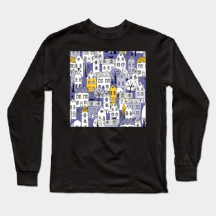 blue hour in town - very peri Pantone color of the year 2022 Long Sleeve T-Shirt